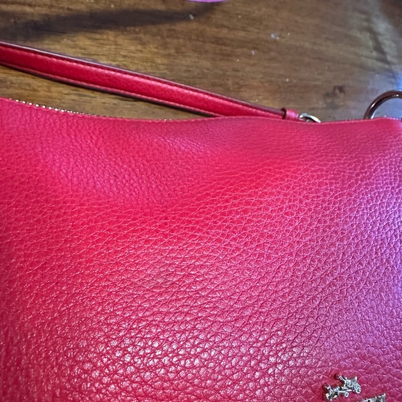 Coach Charlie Cherry Red Leather Bag. EUC - Picture 11 of 13